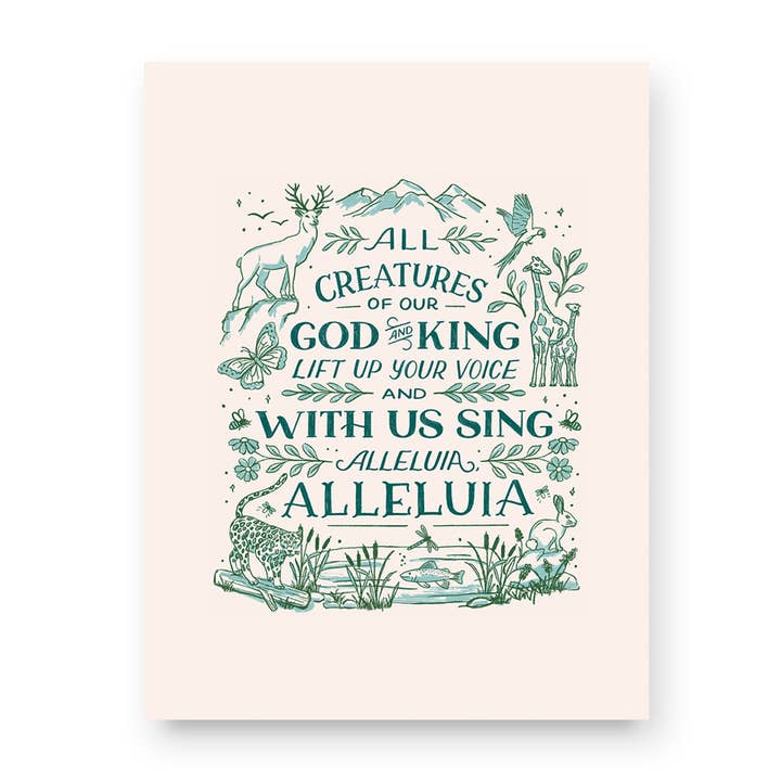 Alla varelser Konsttryck för wholesale av Naomi Paper Co.