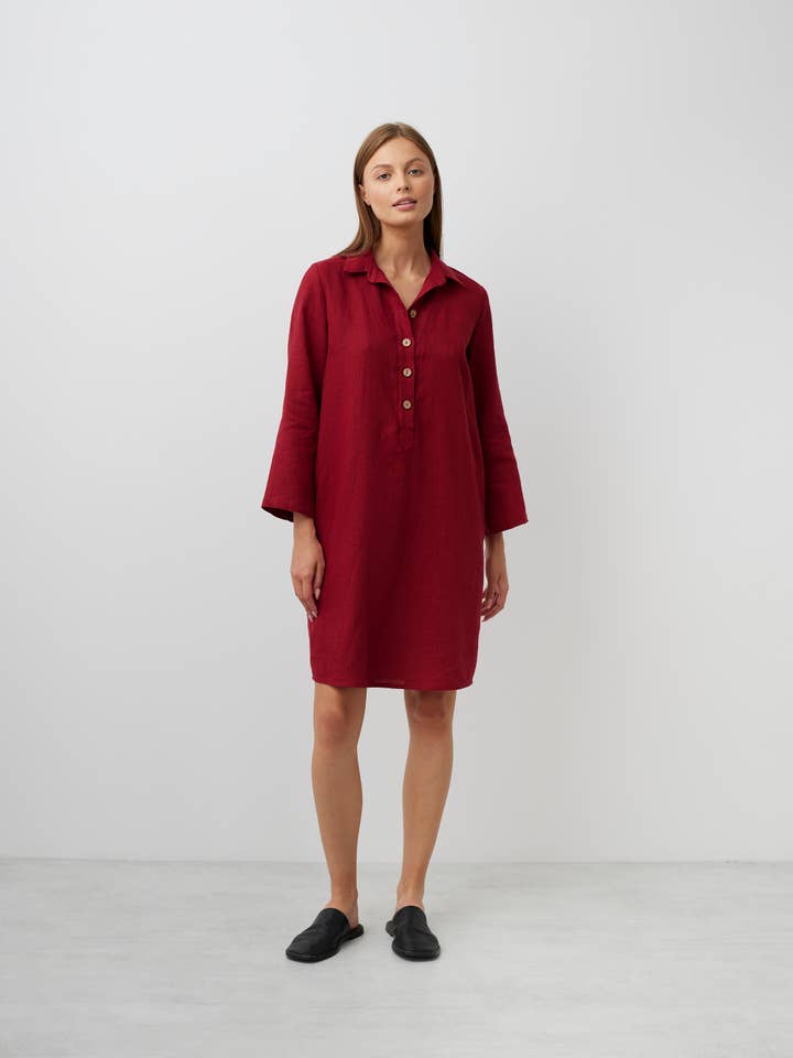 Robe tunique en lin Gianna pour la vente par Love and Confuse