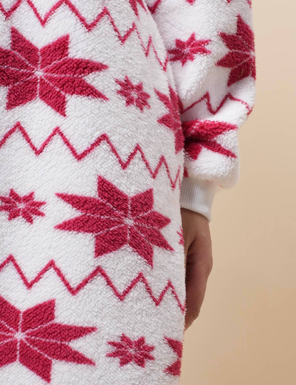 White Ladies Snow Color Block Fleece Jumpsuit Hooded Overall SKJ4924 for wholesale on Faire5