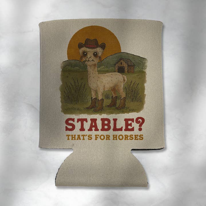 Stable? C'est pour les chevaux. Koozie Cowboy Alpaga pour la vente par Cluster Funk Studio