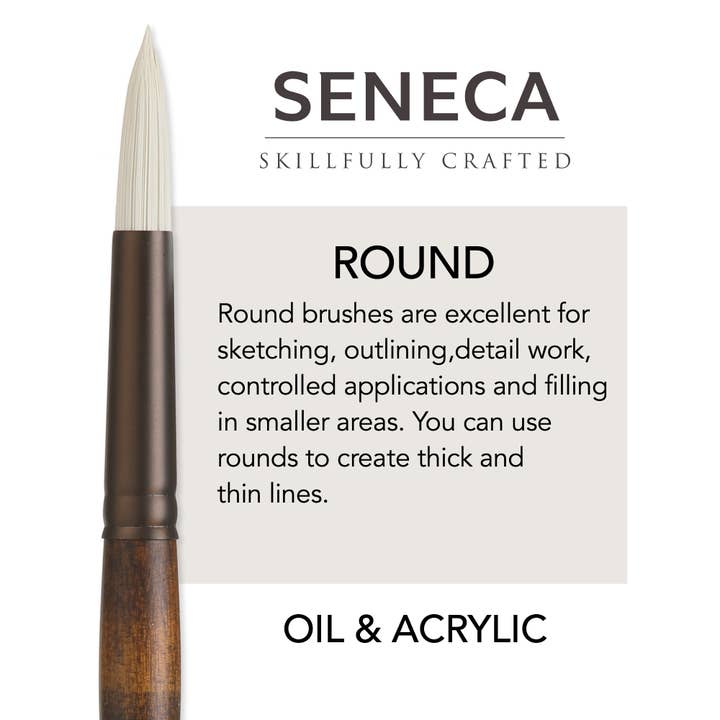willowwolfe - Wholesale Paint/Wax Brush - Seneca® Round Premium Synthetic Bristle Paint Brush by Willow Wolfe1