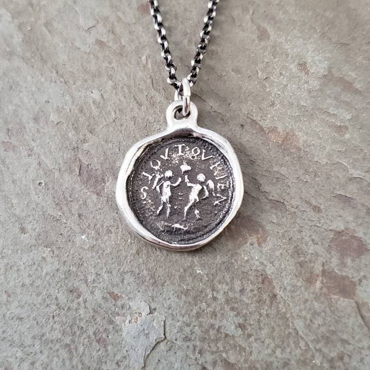 Plum and Posey - Wholesale Pendant/Charm Necklace - Burning Love French Wax Seal Necklace - Adoration