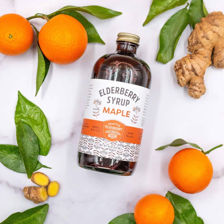 Seattle Elderberry - Vente Supplément oral/vitamine - Sirop de sureau bio avec érable2