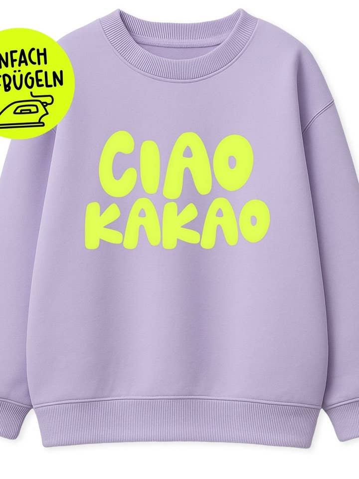 XL Flock-Patch - ciao kakao *påstrykbar* för wholesale av Paul und Clara