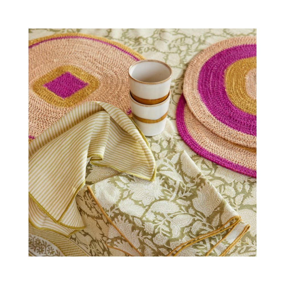 Bonheur du Jour – Individuais por atacado – Conjunto de Mesa Mada - Rosa Milho2