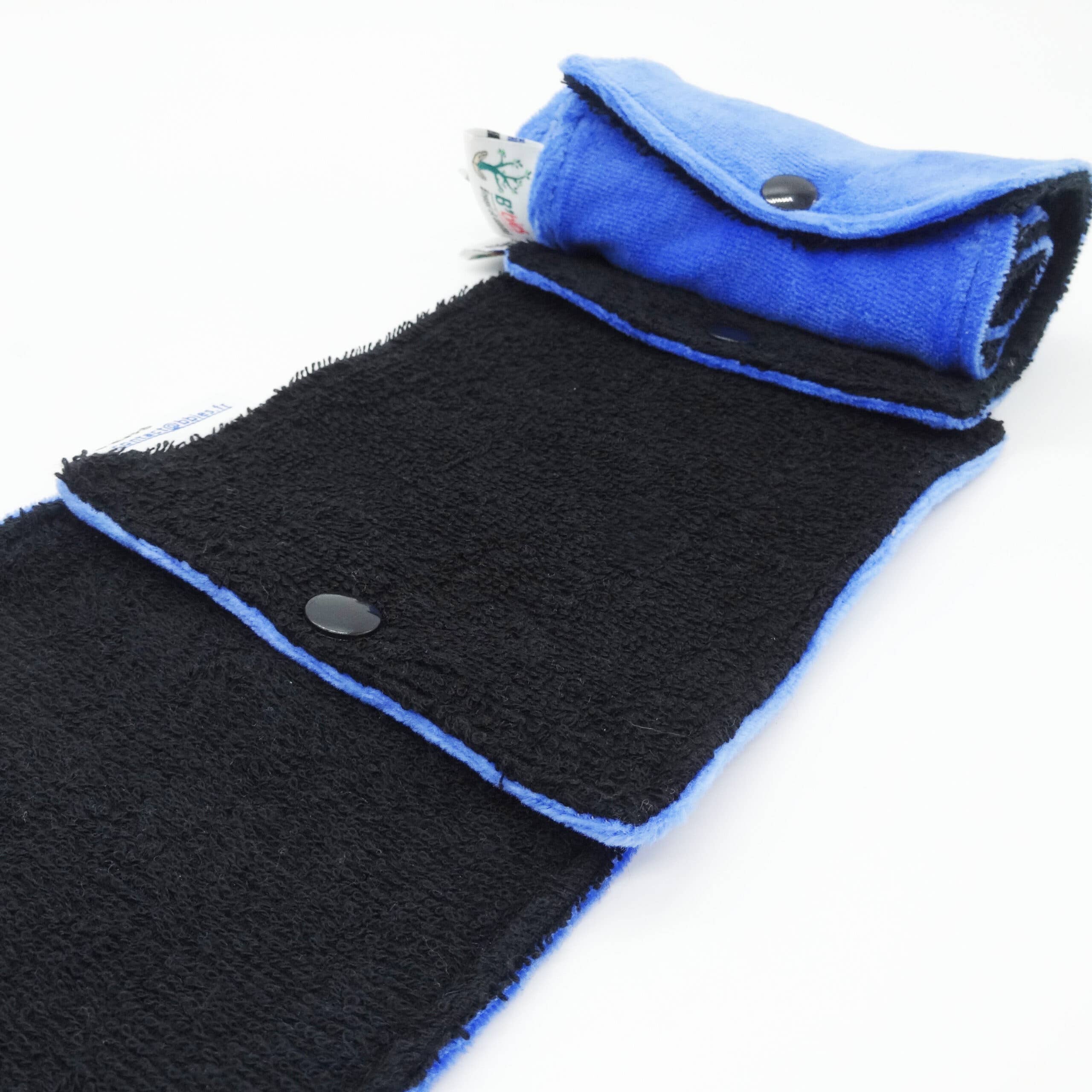 EcologiQ - Vente Papier toilette - Papier toilette lavable - 5 rectangles - Bleu Barbeau2