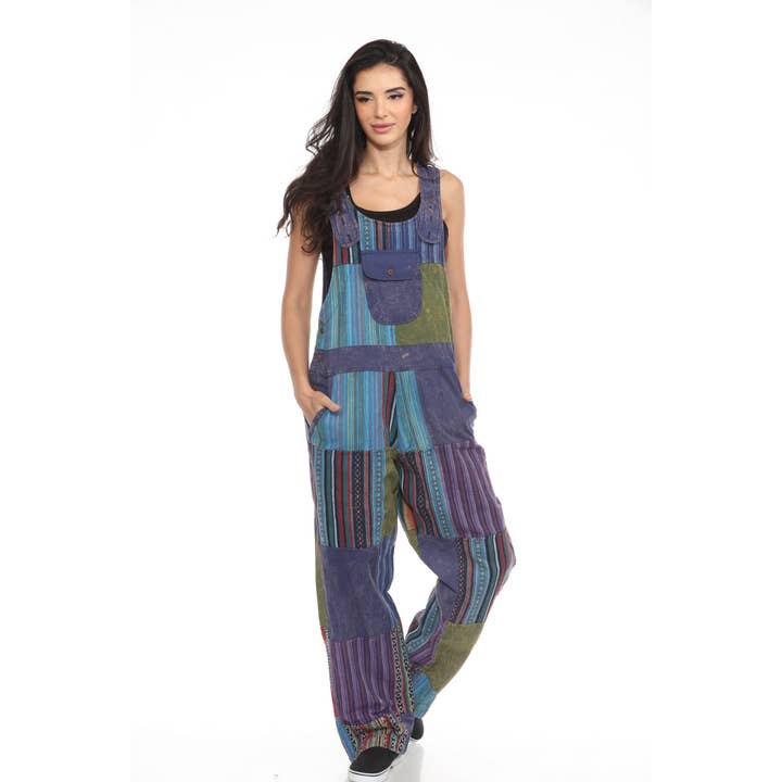 The Collection Royal / Royal Handicrafts – wholesale Overalls – Women's – Patchwork Cotton Boho Hippie Overall Jumper