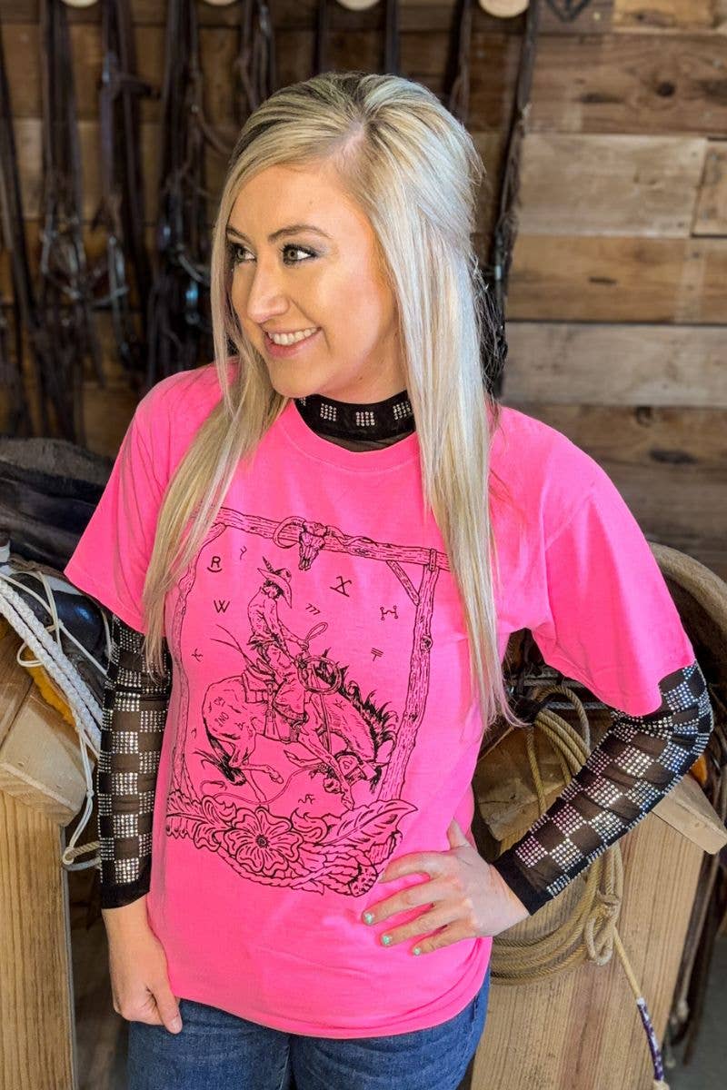 Sterling Kreek – wholesale Blus - Dam – Incheckad svart meshtopp10