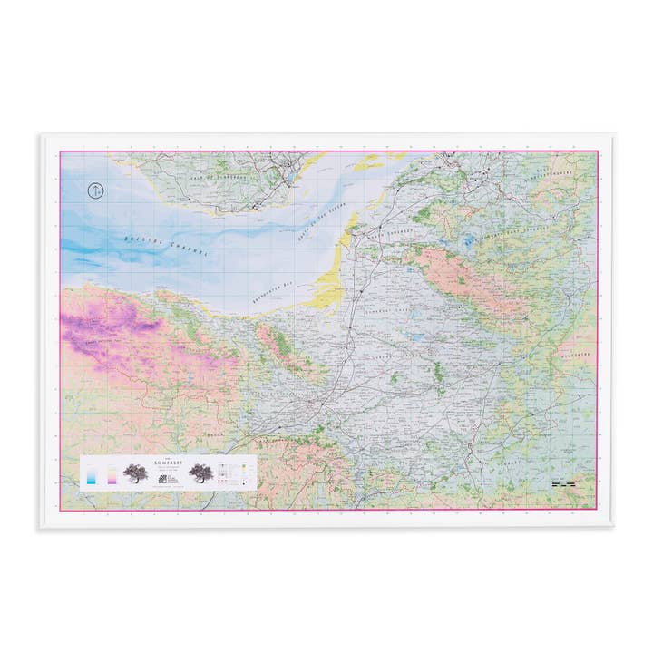 SOMERSET COUNTY MAP for wholesale by The Future Mapping Company