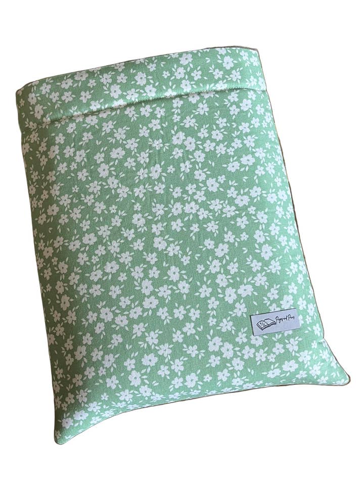 Gardenia Flowers on Green Book Sleeve for wholesale by Pages and Paws