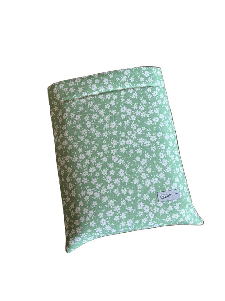 Gardenia Flowers on Green Book Sleeve for wholesale by Pages and Paws