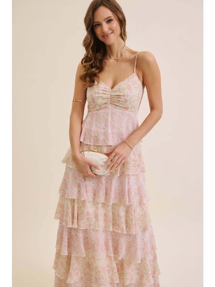 in february - Wholesale Dress - Women's - DEFINITION OF SEASONLESS FEMINITY FLORAL TIERED MAXI DRESS12