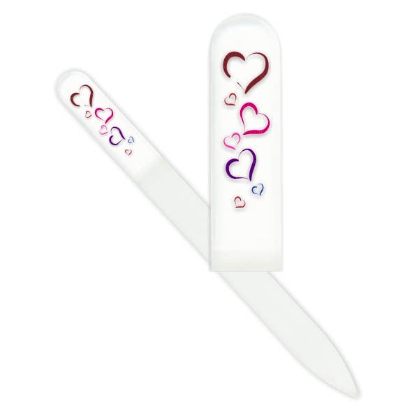 Smart Charms - Wholesale Nail File - Hearts Glass Nail File