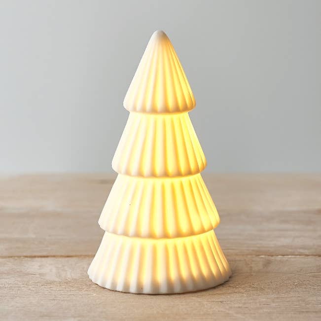 LED Keramik Hvid Træ, 13cm for engroshandel hos Gainsborough Giftware x Portland Living