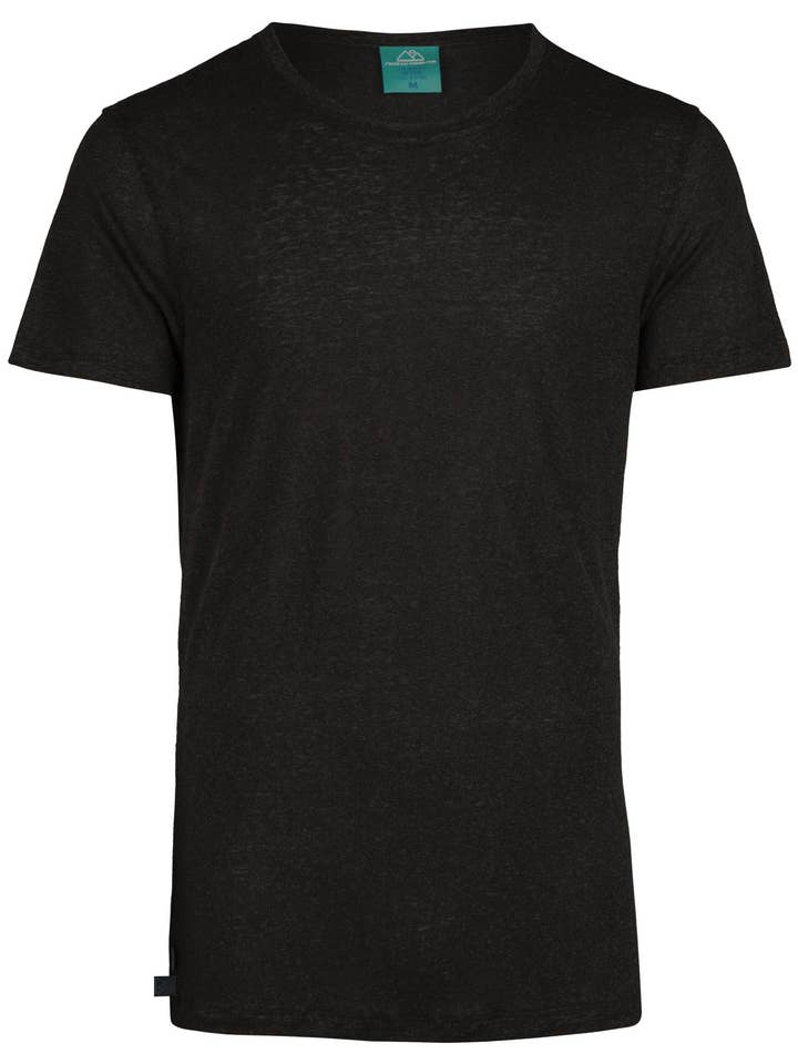 preto Camiseta Earth em cânhamo para venda a revendedores na Faire0