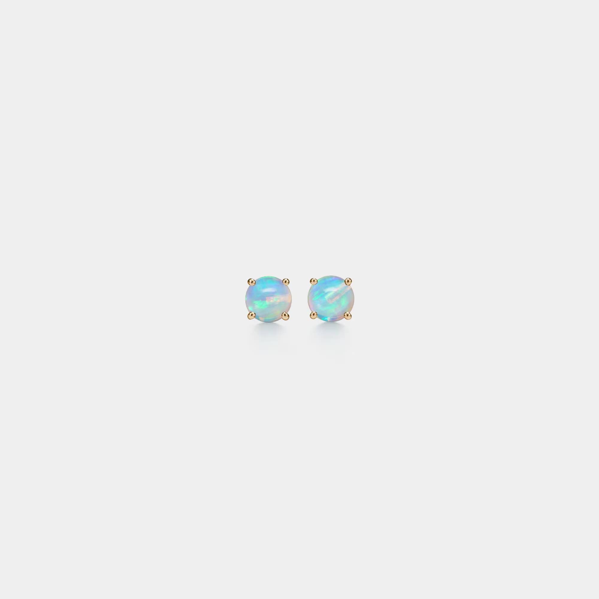 Perimade & Co. LLC - Wholesale Stud/Post Earrings - Dainty Tiny Small Opal Stud Earrings in 925 Sterling Silver