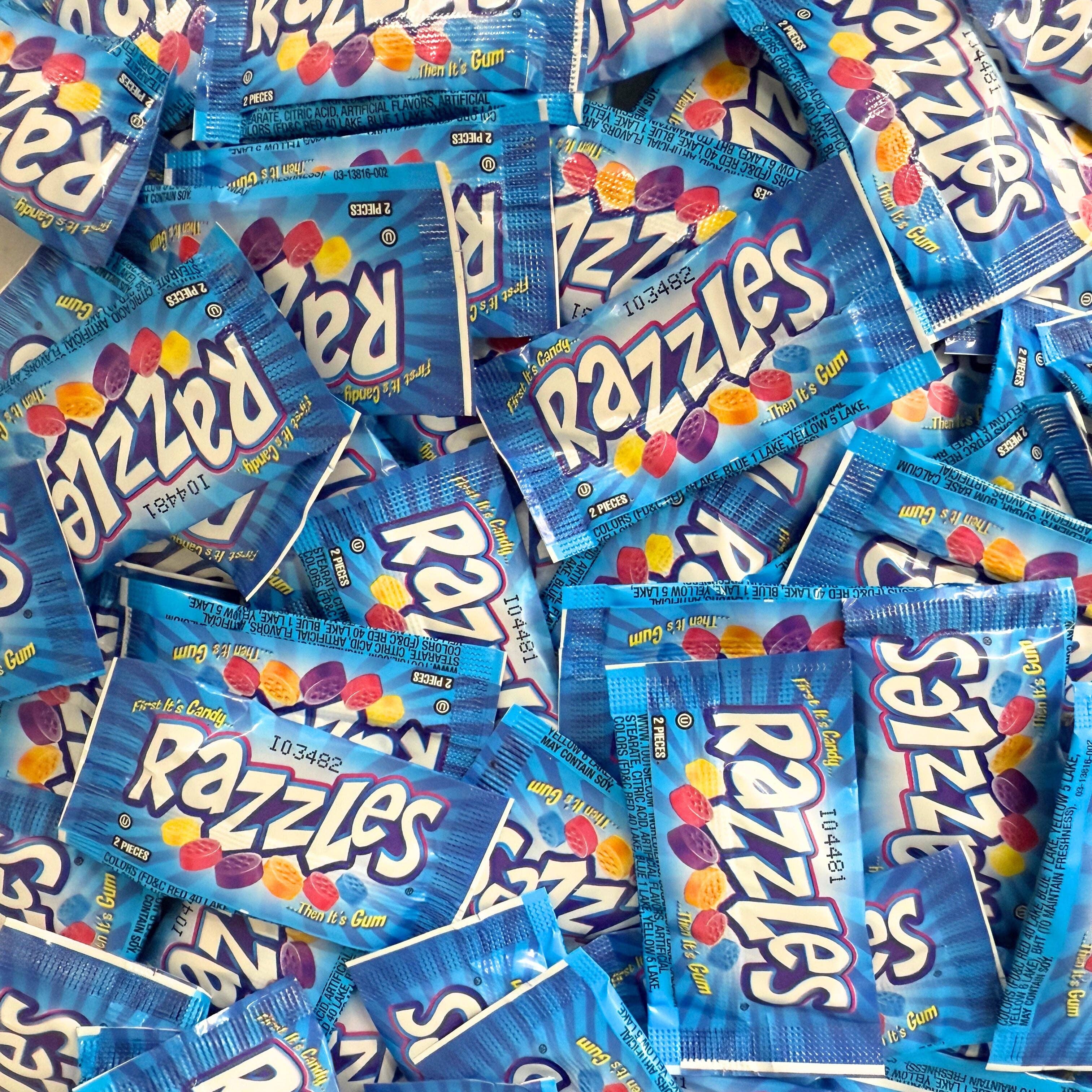 Candy In Bulk - Vente Chewing-gums - Razzles Bonbons Gomme Original – Saveurs de Fruits Assorties – Sac Économique en Vrac2