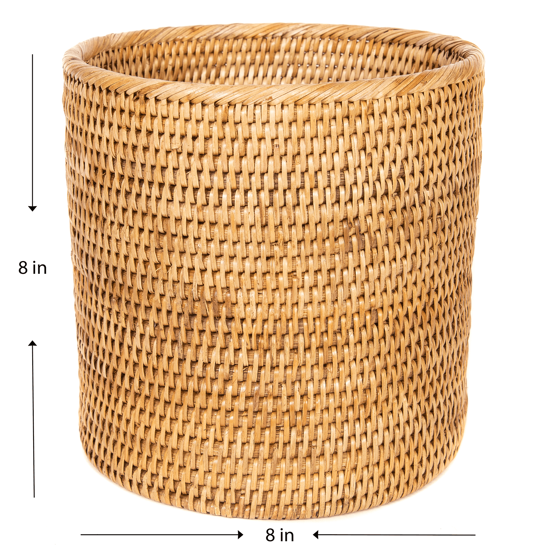 Artifacts Trading Company - Wholesale Trashcan/Trash Bin - Rattan Small Round Waste Basket4