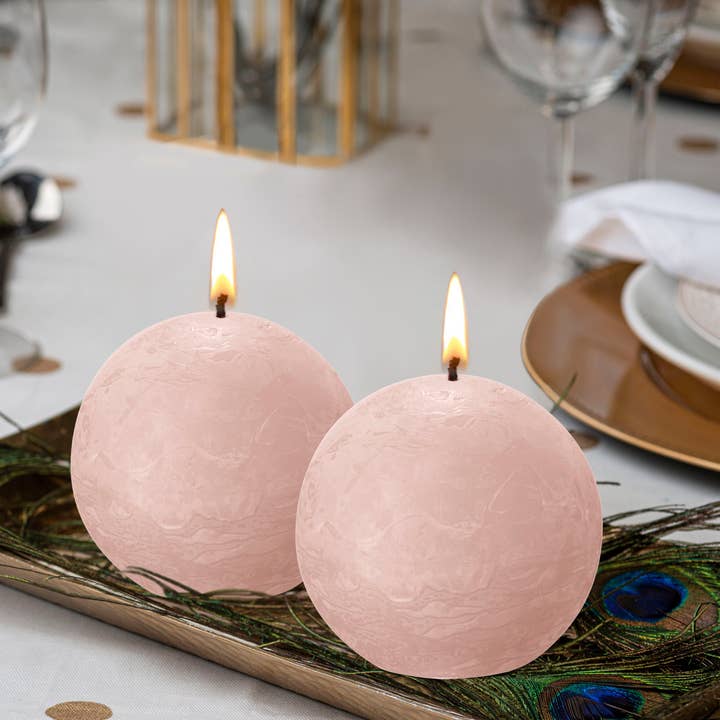 BOLSIUS - Venta al por mayor Velas de diseño llamativo - 6 velas de bola rústicas de 3 pulgadas, sin perfume, naturales, ecológicas, de cera a base de plantas, **se venden por separado14