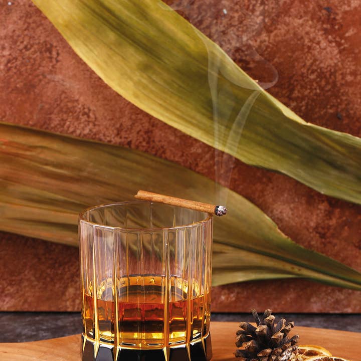 Adamodart - Wholesale Cocktail/Liquor Glass - Crystal Cut Whiskey Glass, Gold Rimmed Scotch Glass Tumbler