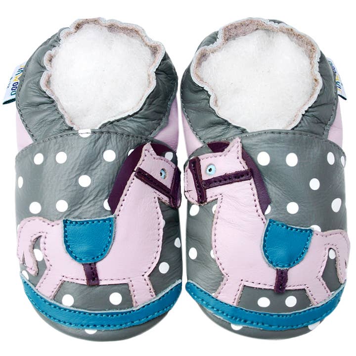 Jinwood Kids babyskor spädbarnsgåvor skor Rocky Horse 0-3 år för wholesale av Jinwood