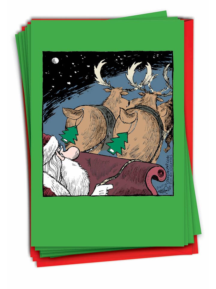 Boîte de 12 cartes de Noël - Désodorisants pour rennes pour la vente par NobleWorks