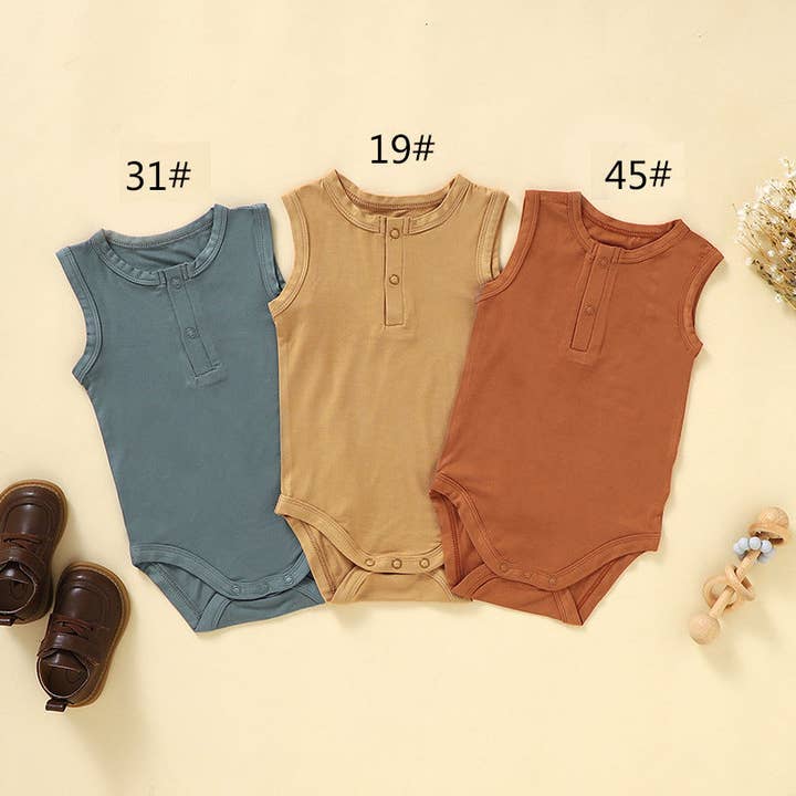 Pagliaccetto Estivo Senza Maniche in Fibra di Bambù per Bambini per la vendita all'ingrosso da parte di VERDAVUE