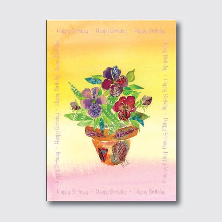 Gelukkige verjaardag viooltjes voor wholesale door Chique Lixo Greeting Cards