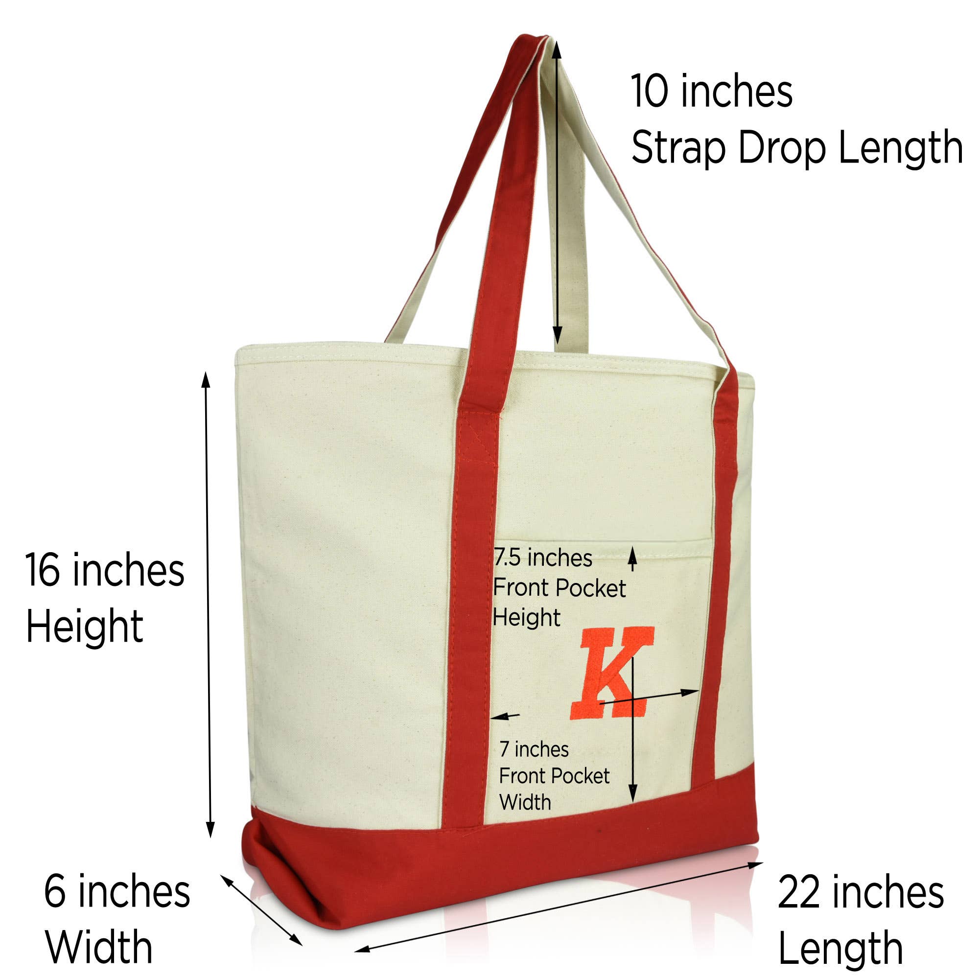 Dalix – wholesale Bärkasse - Dam – DALIX Initial Shoppingväska Personlig Blixtlås Top Letter - K58