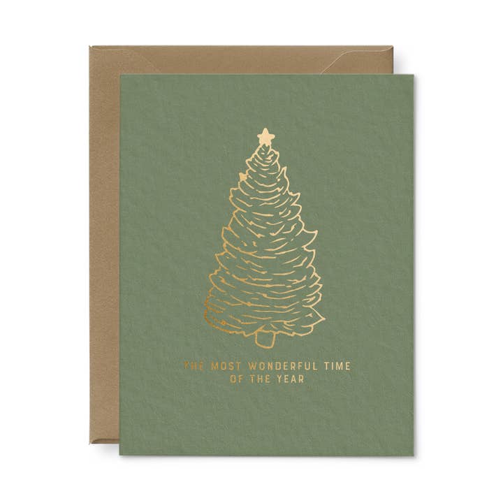 Wonderful Time Holiday Greeting Card: Box of 6 for wholesale by Ruff House Print Shop