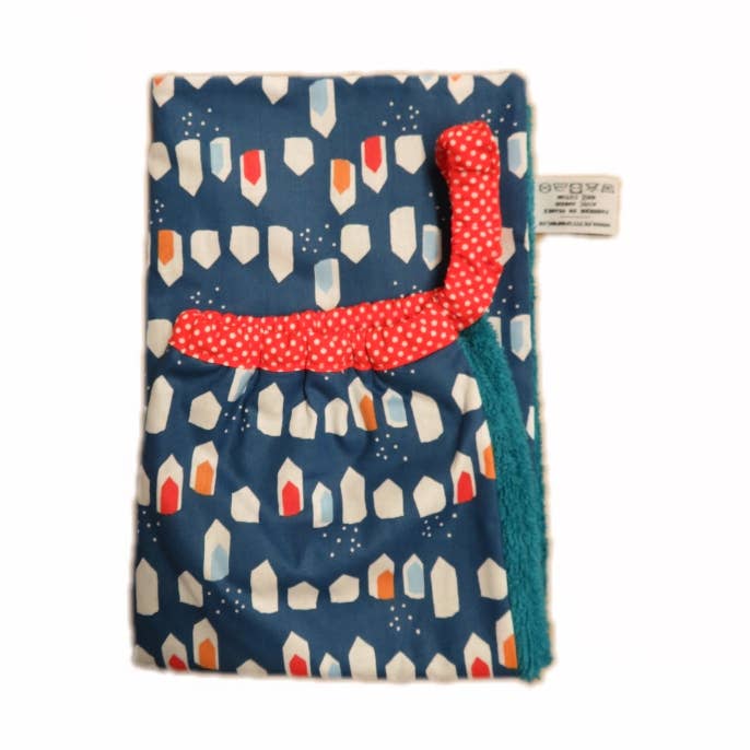 Elastic adult napkin blue houses model for wholesale by Petits Pinpins