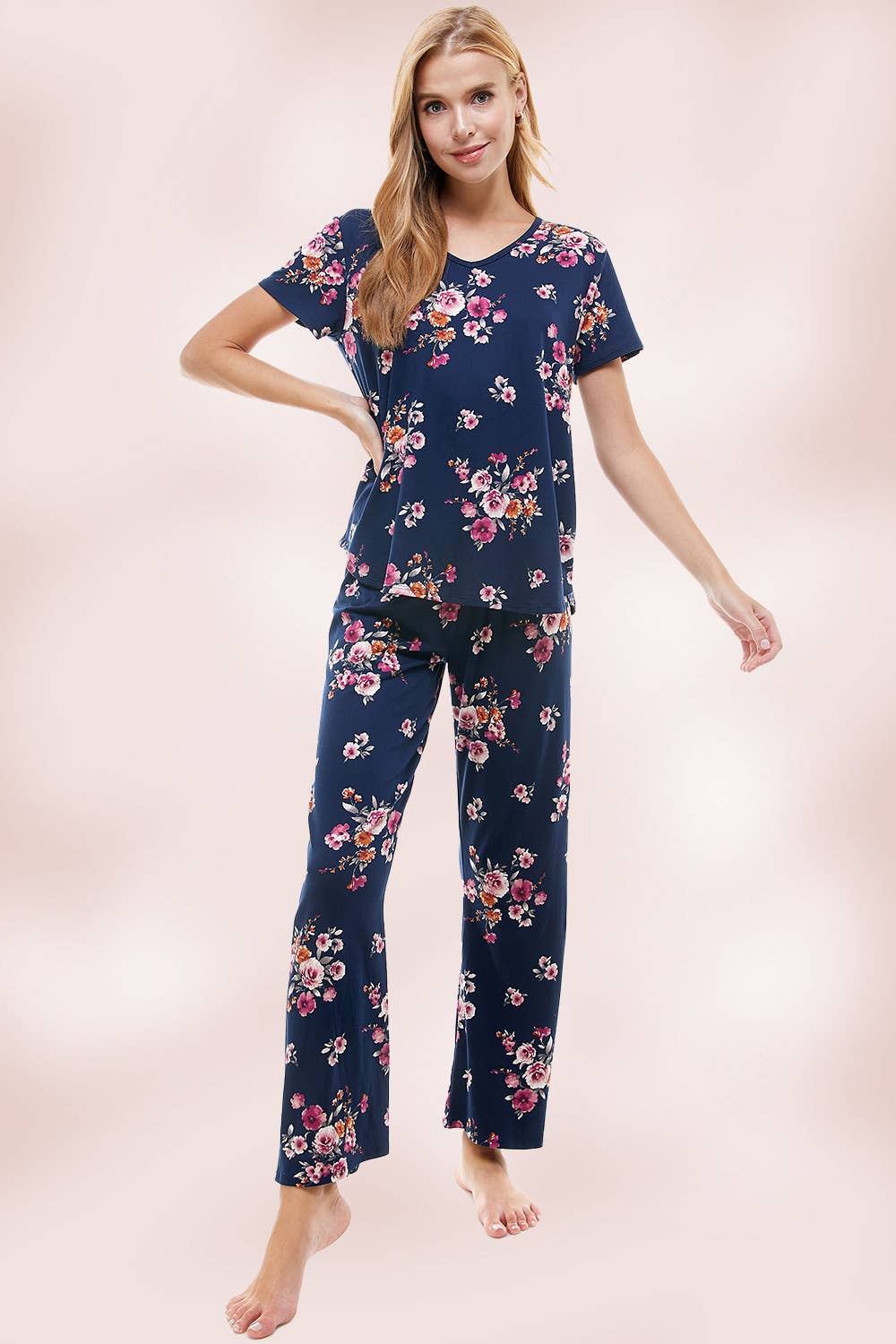 MILEY + MOLLY - Wholesale Lounge Set - Women's - LOUNGEWEAR SET FOR WOMEN'S FLORAL PAJAMA4