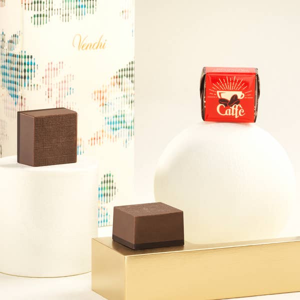 Venchi - Wholesale Chocolate - 7-Blend Espresso Dark Chocolate Cube - Italian Gourmet1
