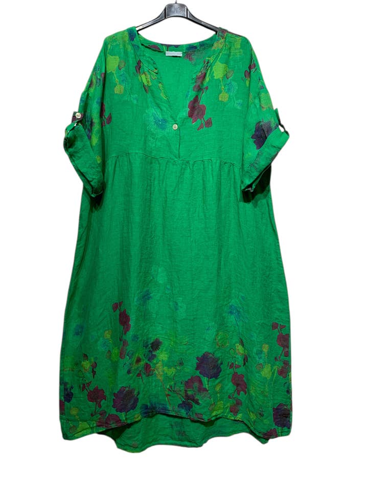 LINEN & COTTON HOUSE - Wholesale Dress - Women's - LINEN DRESS 1071 FLORAL PATTERN19