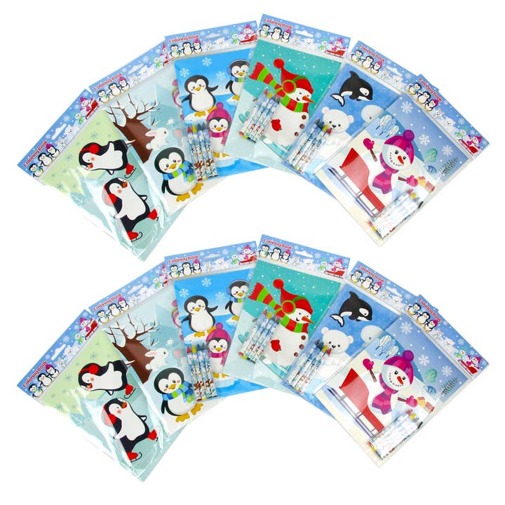 Tiny Mills - Vente Livre de coloriage et d'activités pour enfants et bébés - Livres à colorier de Noël avec des crayons - 12 Se2