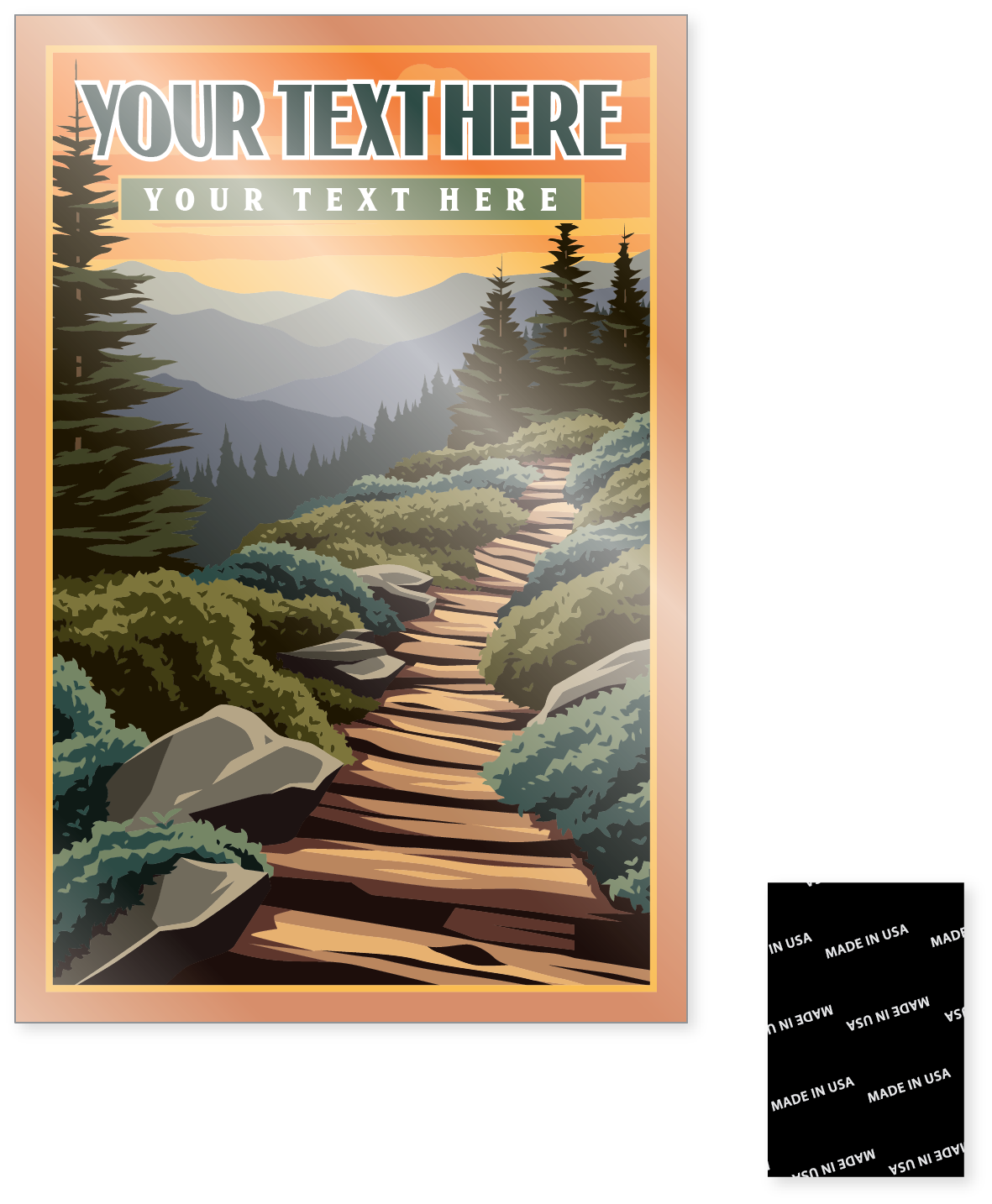 Morris Magnets - Vente Aimants - Aimant - Affiche de voyage de sentier de randonnée3