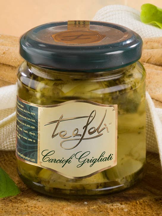 Artichauts en quartiers grillés à l'huile d'olive 280g pour la vente par ANTICO PASTIFICIO TEALDI SRL (Tealdi)