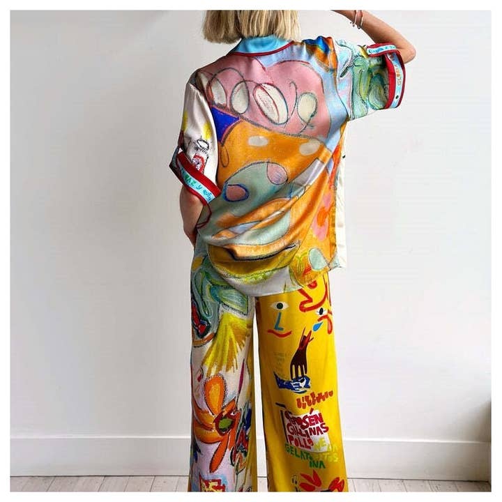 PRINTING Stylish Printed Short Sleeve Pants Set for wholesale on Faire3