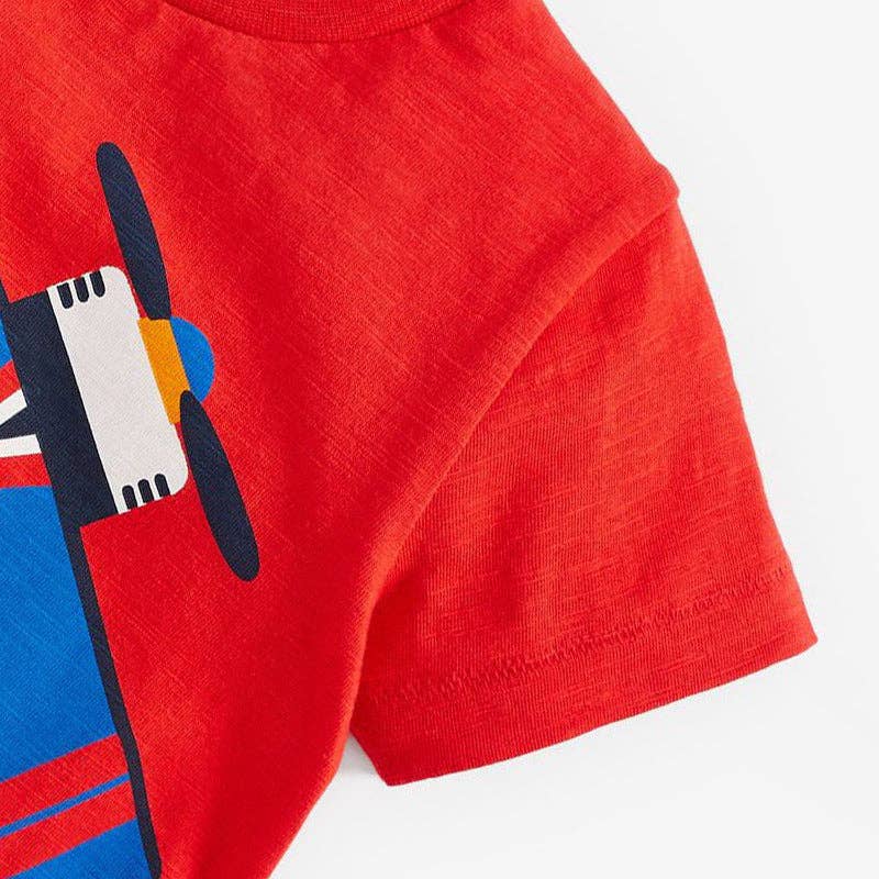 Baby Boy Cartoon Graphic Red Fashion Cotton T Shirt for wholesale on Faire2