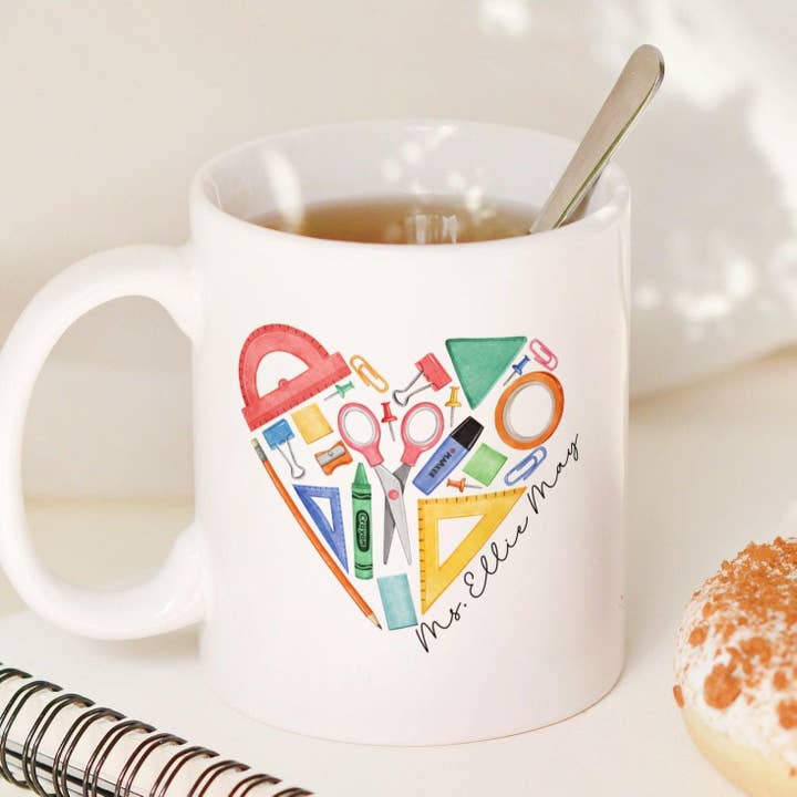 Salt and Sparkle – wholesale Coffee mug – Personalized Heart Teacher Mug
