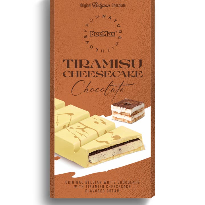 Beemax White Choc.& Tiramisu Cheesecake Cream Bar 7oz for wholesale by Beemax