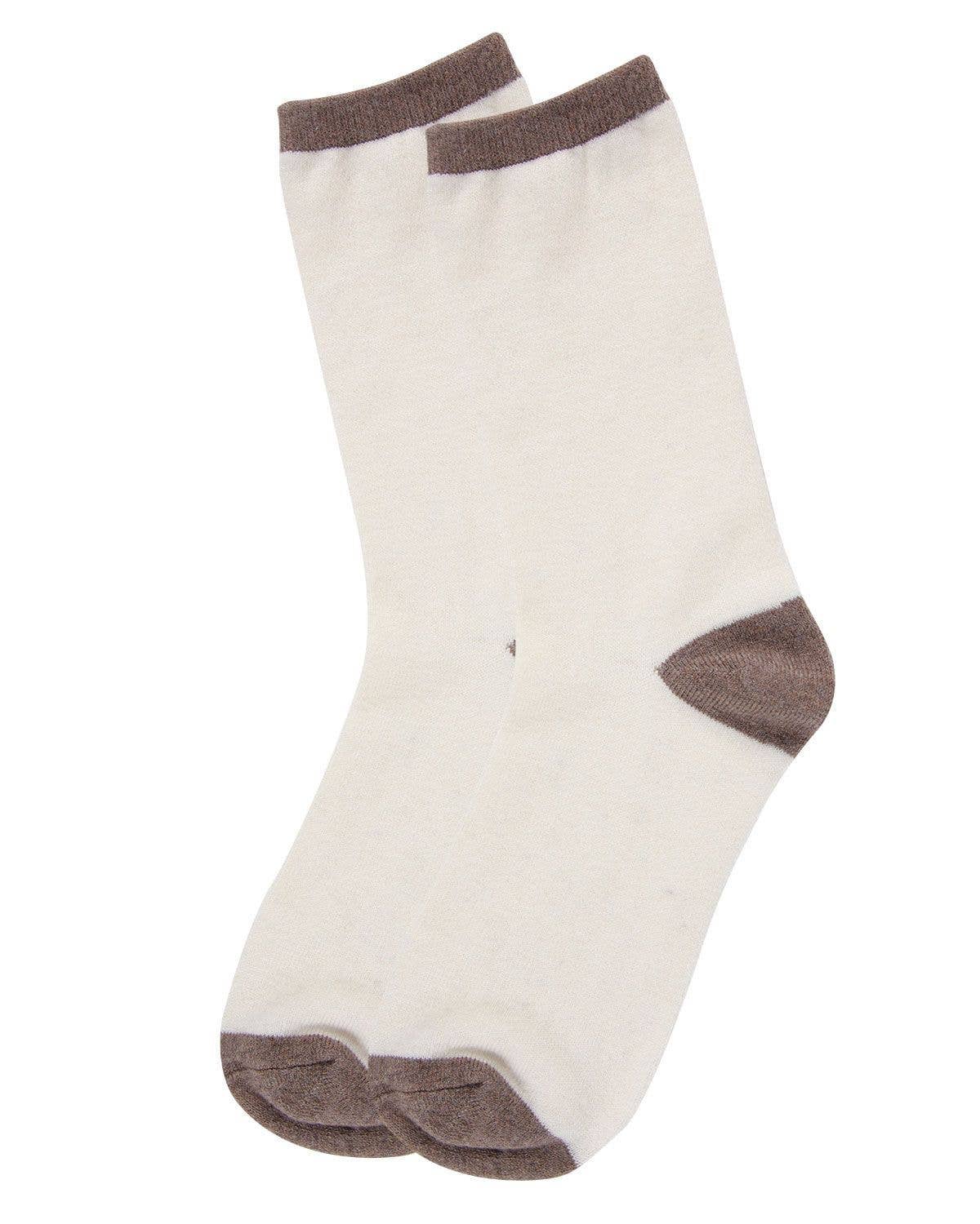 Infinity Classics International Inc. - Wholesale Socks - Women's - MeMoi Tipped Flatknit Cashmere Crew Socks5