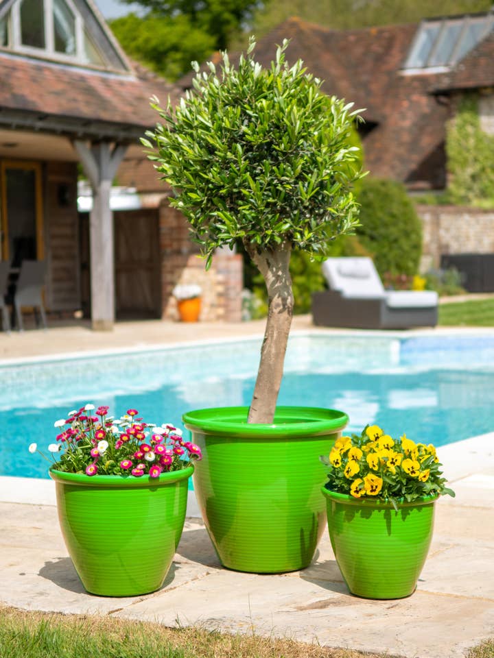 Plantador Pollença 19" - Verde por atacado de Sunshine Ceramica
