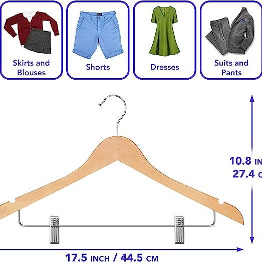 Ergodebrands - Wholesale Clothes Hangers - USTECH WoodLike Standard Shaped Hanger Biodegradable Plastic6