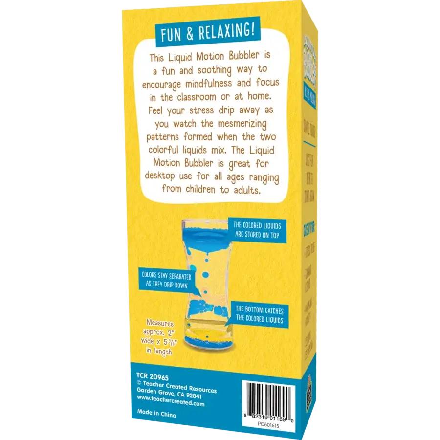 Teacher Created Resources – wholesale Fidget toy – Kids – Blue & Yellow Liquid Motion Bubbler3