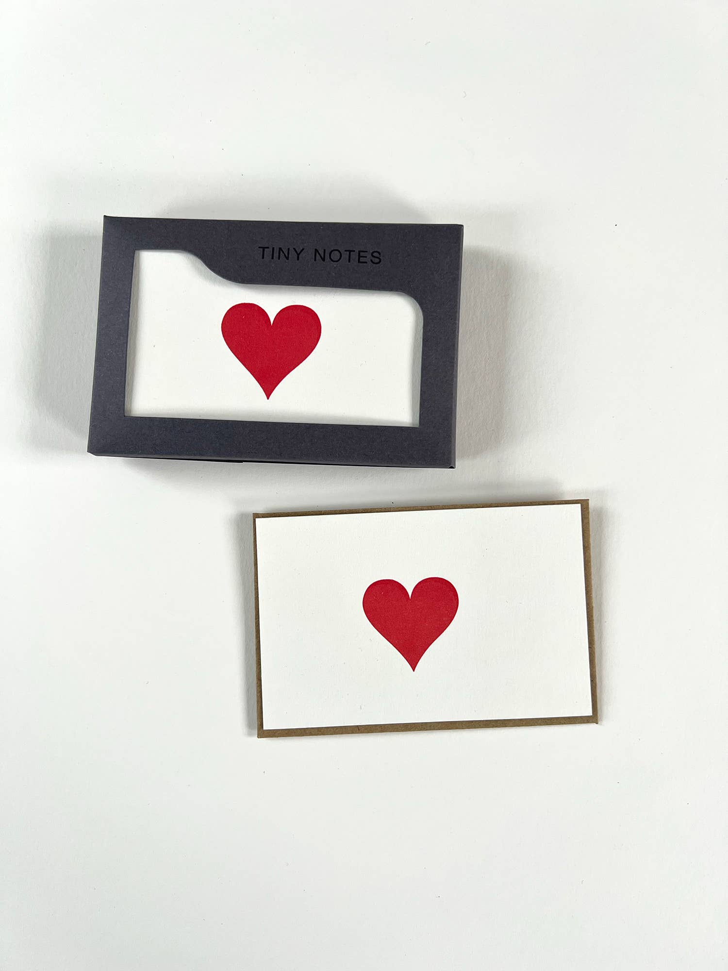 Penguin Ink - Wholesale Stationery/Notecard Set - Red Heart Tiny Note Box1