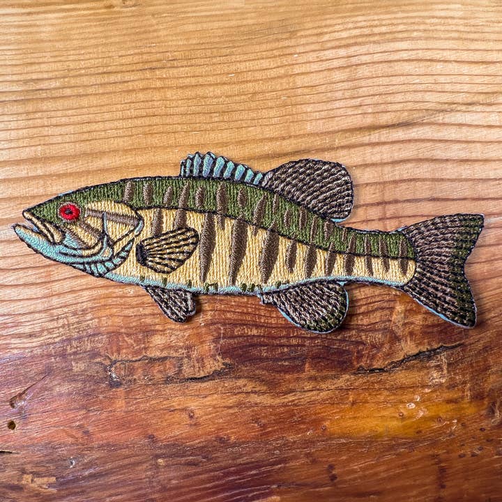 Smallmouth Bass Iron-On Patch | Quality Fish Patches for wholesale by Antler & Fin