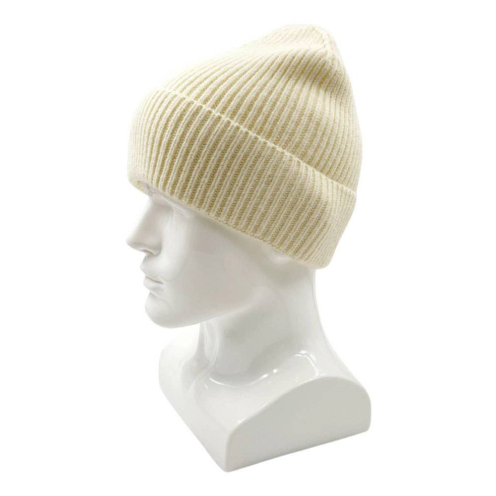 Sensibling Corp. - Venta al por mayor Gorro de lana - Unisex - Gorro de punto acanalado liso con puños7