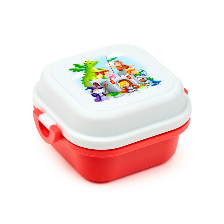 Caja de almuerzo apilable con cierre de clip Knights & Dragons Bento Snack para venta al por mayor de Puckator EU