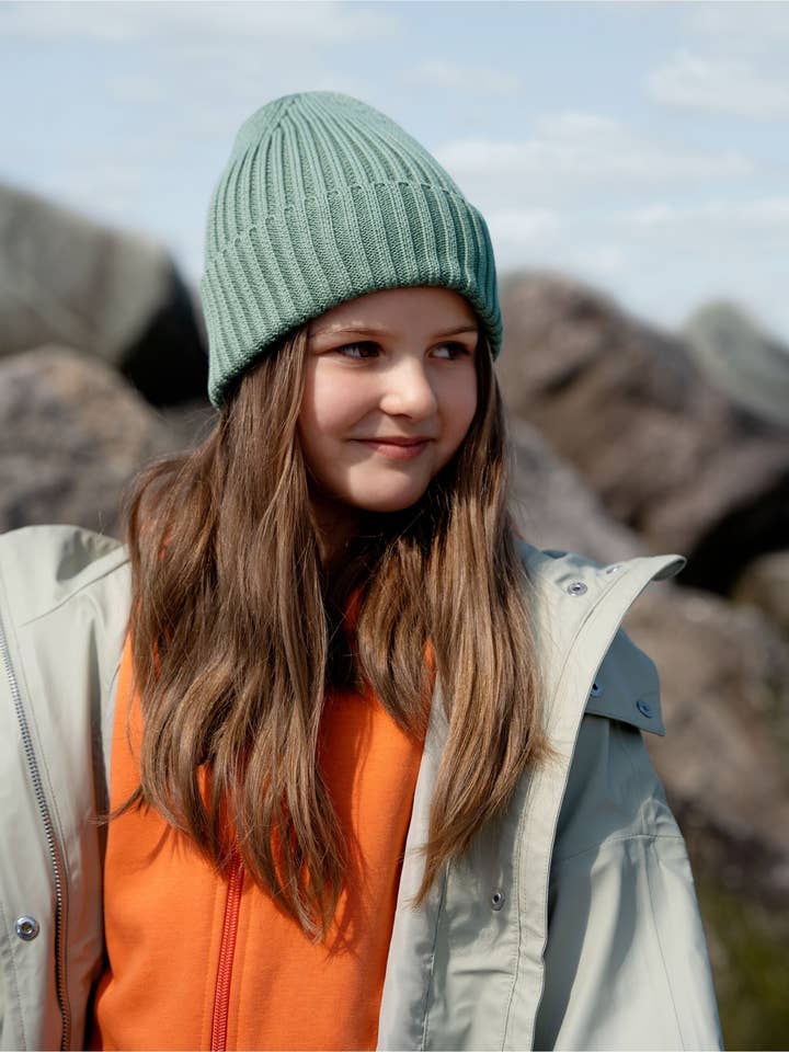 Beechfield Organic Cotton Junior Beanie | Unisex | Ribbed | 6 Colours | Age 3-7 for wholesale by Logo Free Clothing